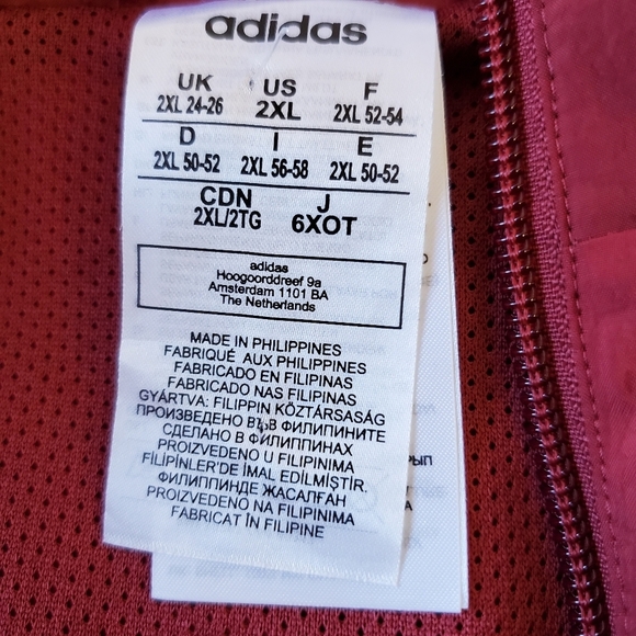 NEW Adidas Women's Track Jacket Full Zip Size 2XL Nylon Spell Out Windbreaker - Picture 13 of 14